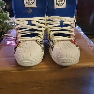 Adidas shell toe graffiti stack heels